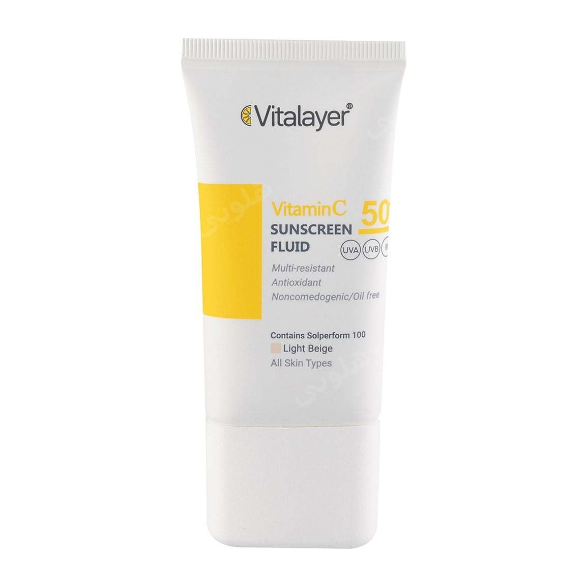 فلوئید ضد آفتاب رنگی مدل Vitamin C حجم 50 میل ویتالیر