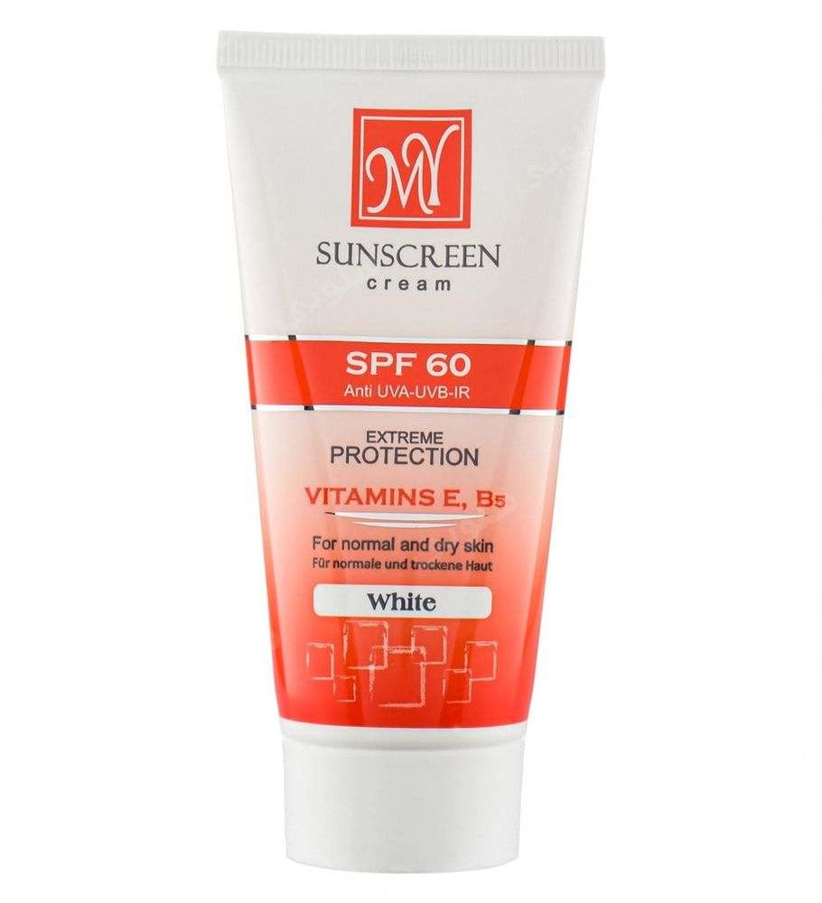 کرم ضد آفتاب مناسب پوست خشک و معمولی بی رنگ SPF60 حجم 50 میلی لیتر مای