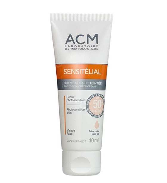 کرم ضد آفتاب رنگی سن سی تلیال SPF50 پوست نرمال و خشک