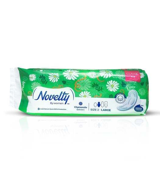 نوار بهداشتی پنبه ای ضخیم CLASSIC سایز 2 بزرگ مناسب روز 10عددی