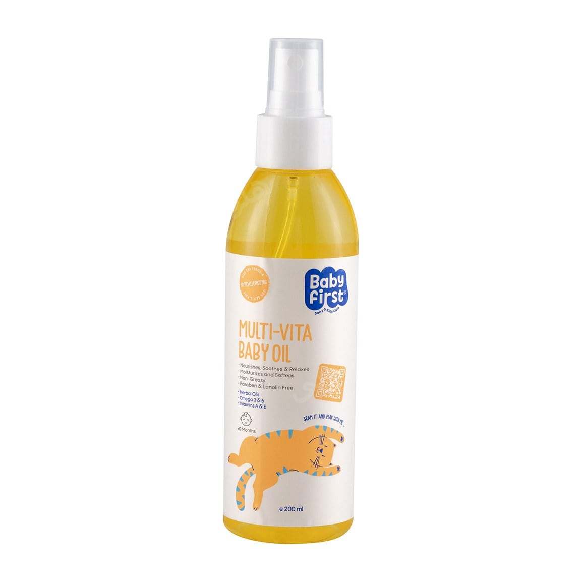 روغن بچه گیاهی مولتی ویتا Baby First حجم 200میل
