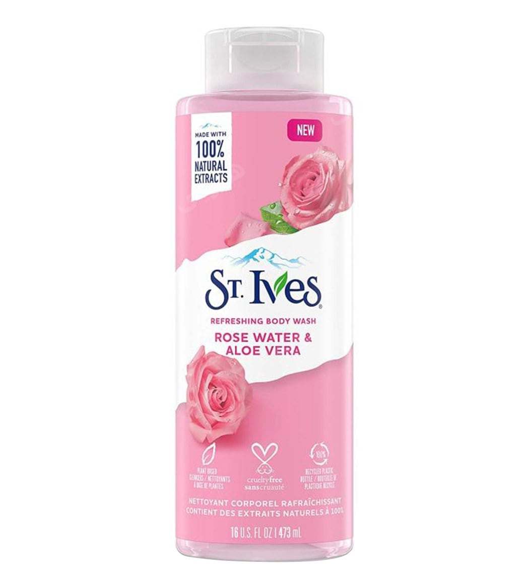 ژل شستشو بدن مدل Rose Water And Aloe Vera حجم 473 میلی لیتر