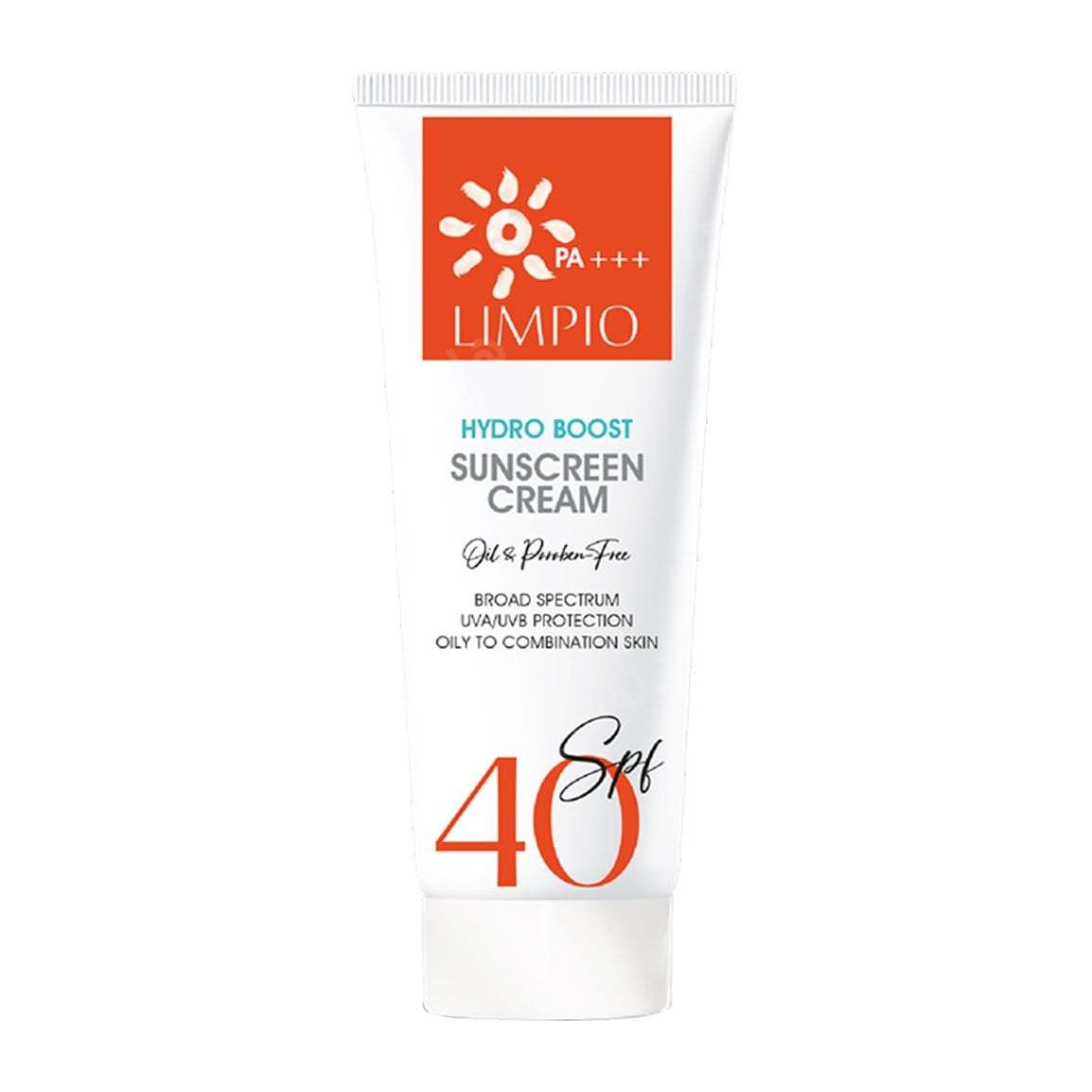 کرم ضد آفتاب فاقد رنگ Spf40 مناسب انواع پوست 50میل