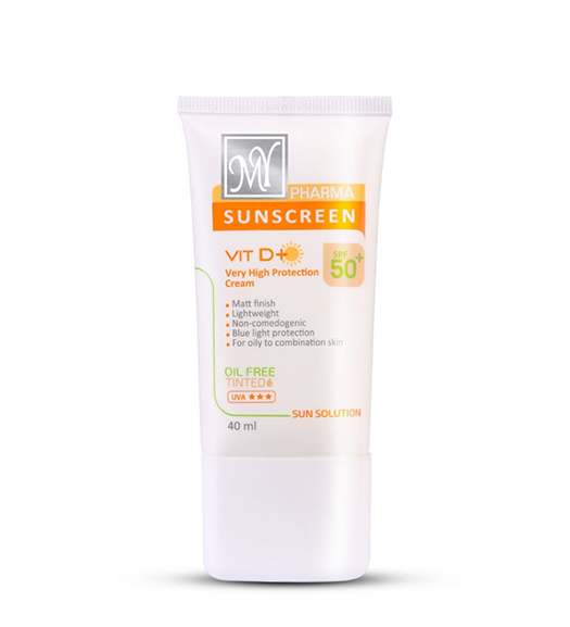 کرم ضد آفتاب SPF50 سان سلوشن فاقد چربی رنگی 40میل