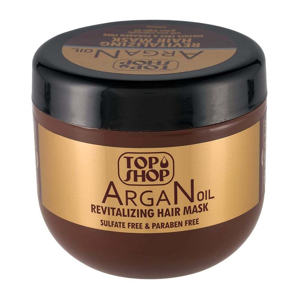 ماسک مو با آب کشی حاوی روغن آرگان حجم 500 میلی لیتر تاپ شاپ