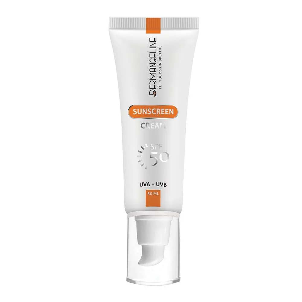 ضدآفتاب بی رنگ فاقد چربی spf50 درم انجلین درمنجلین