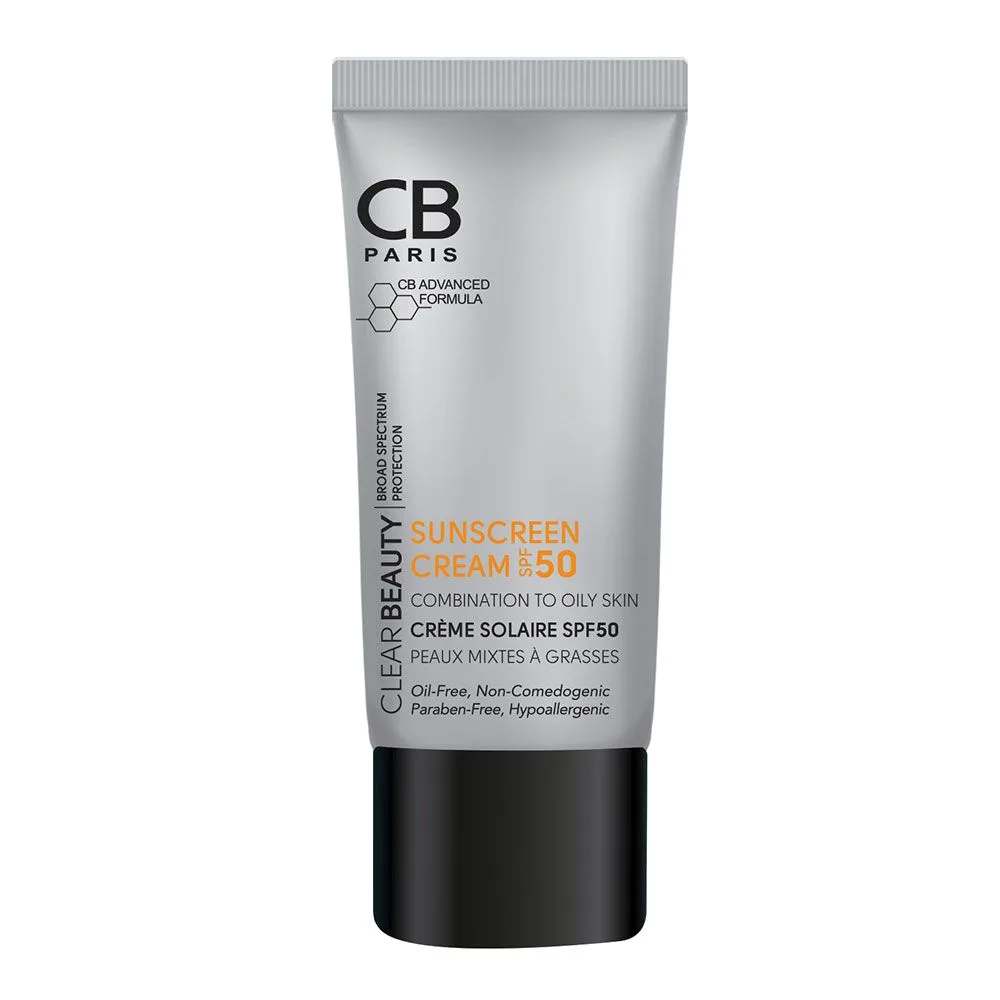کرم ضدآفتاب پوست مختلط تا چرب بی رنگ SPF50 سی بی