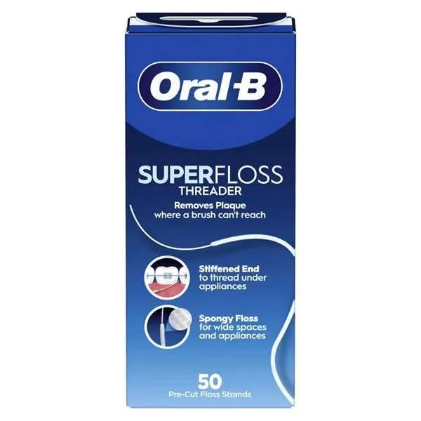 نخ دندان ارتودنسی اورال بی Super Floss بسته 50 عددی