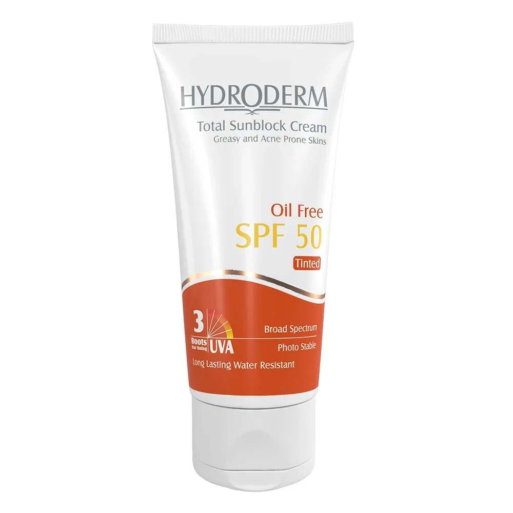 ضدآفتاب رنگی فاقد چربی هیدرودرم SPF50 حجم 50میل