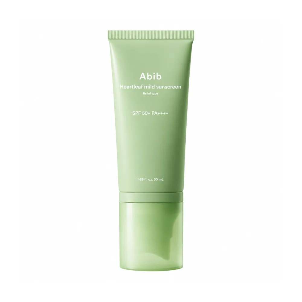 ضدآفتاب تسکین دهنده ابیب مدل Heartleaf Mild SPF50 حجم 50میل Abib