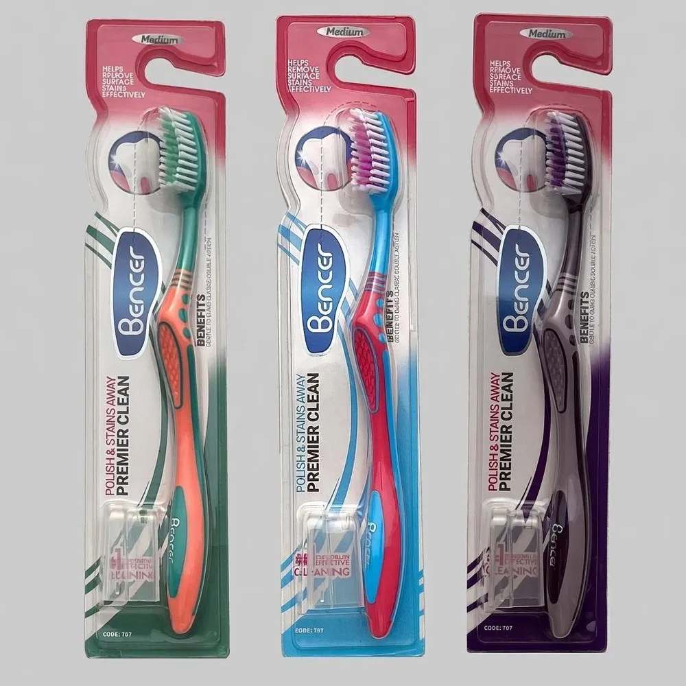مسواک بنسر  مدل PREMIER CLEAN با برس متوسط بسته 3 عددی