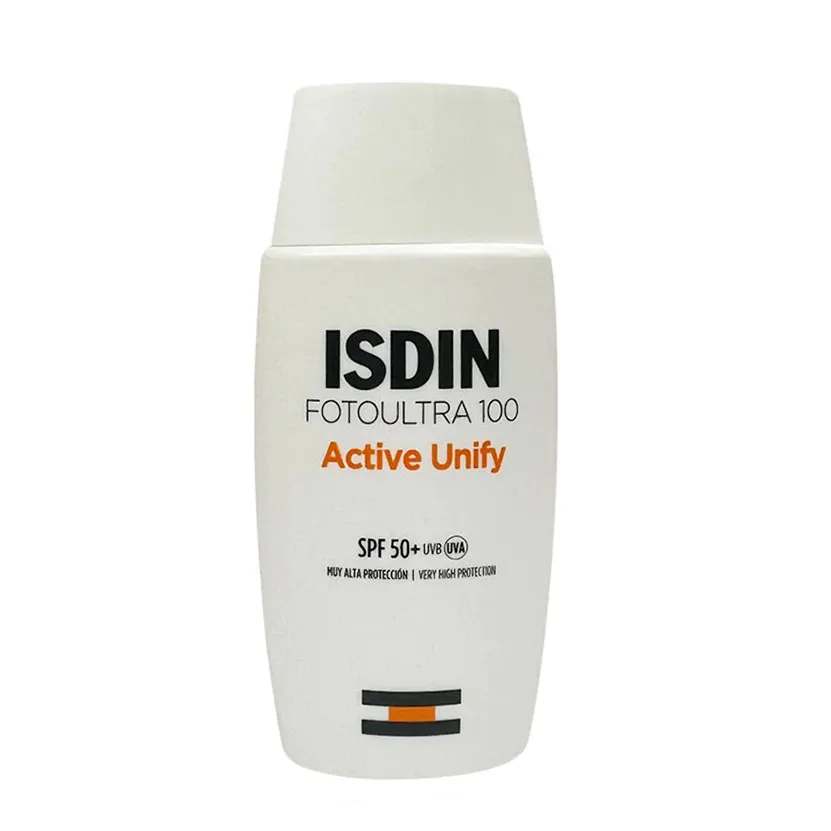 کرم ضدآفتاب بدون رنگ ایزدین SPF50 مدل FOTOULTRA 100 ACTIVE UNIFY ‌مناسب انواع پوست، حجم 50 میلی‌‌لیتر
