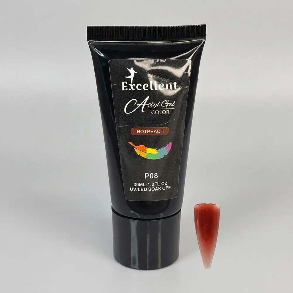 پلی ژل کاشت ناخن اکسلنت مدل P08 حجم 30 میلی لیتر