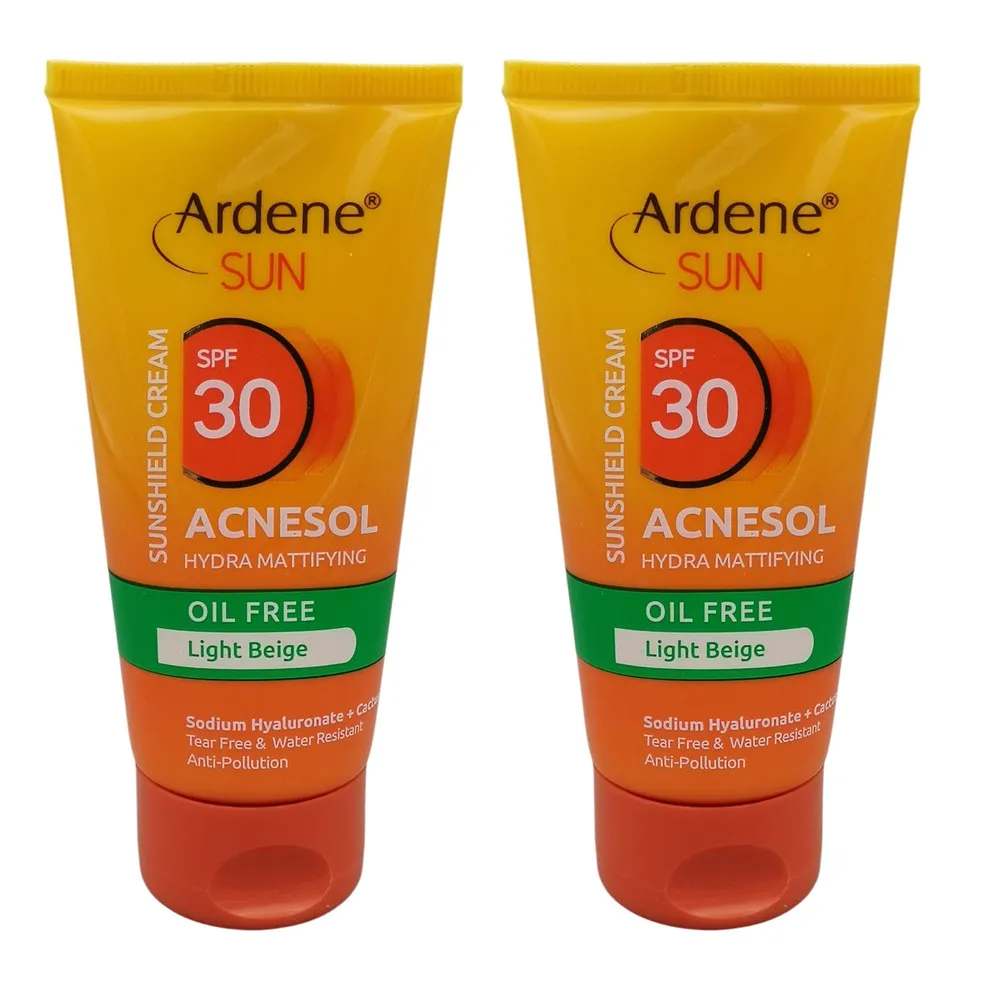 کرم ضد آفتاب رنگی آردن سان SPF 30 مدل Opaque محافظ UVA،UVB مناسب انواع پوست حجم 50 میلی لیتر مجموعه دو عددی