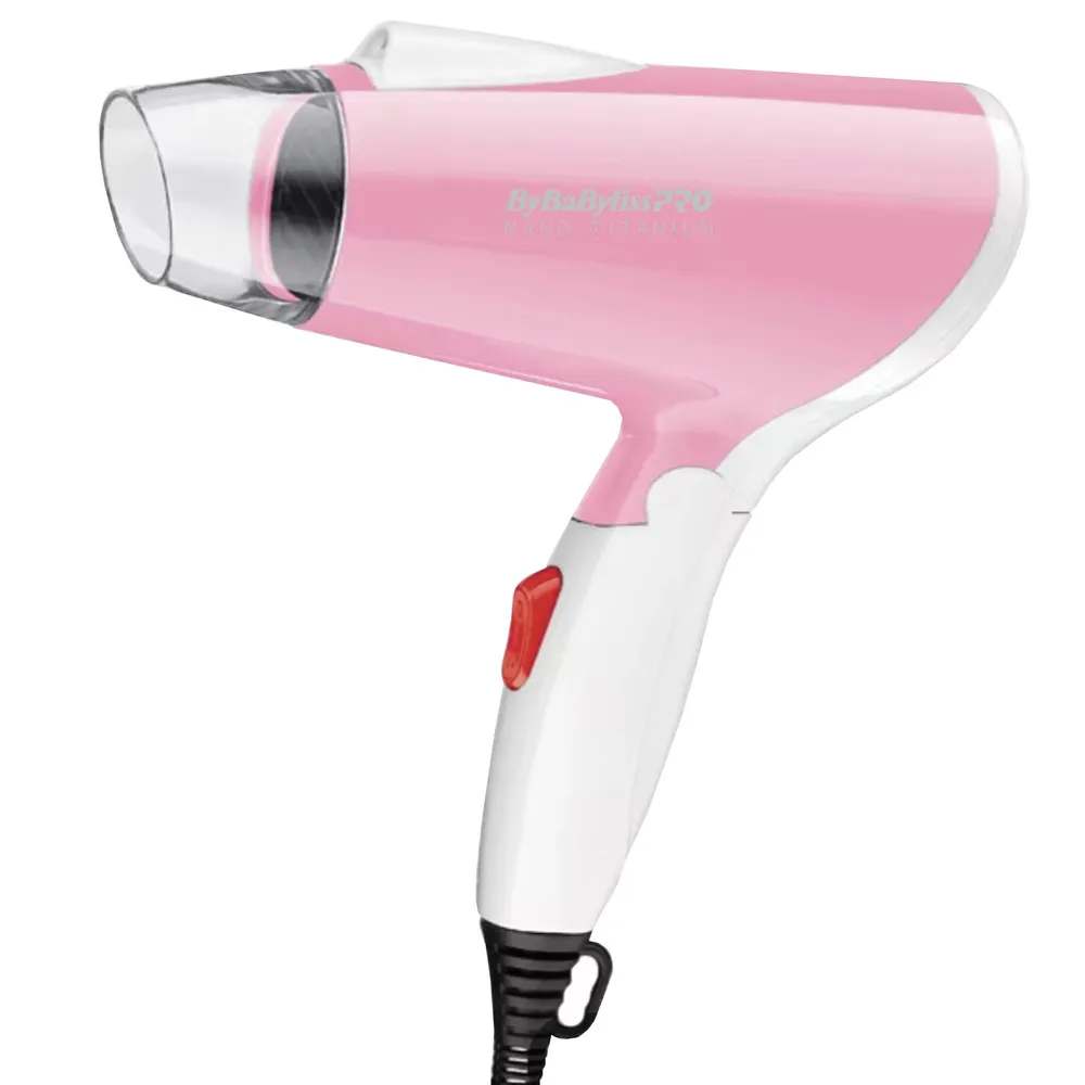 سشوار مسافرتی بای بابیلیس پرو مدل BP-1030 با توان 1600 وات، موتور AC، تنظیمات دو حالته دما و دو سرعته، سری حجم‌دهنده، وزن 300 گرم، دسته تاشو و خشک‌کن ملایم