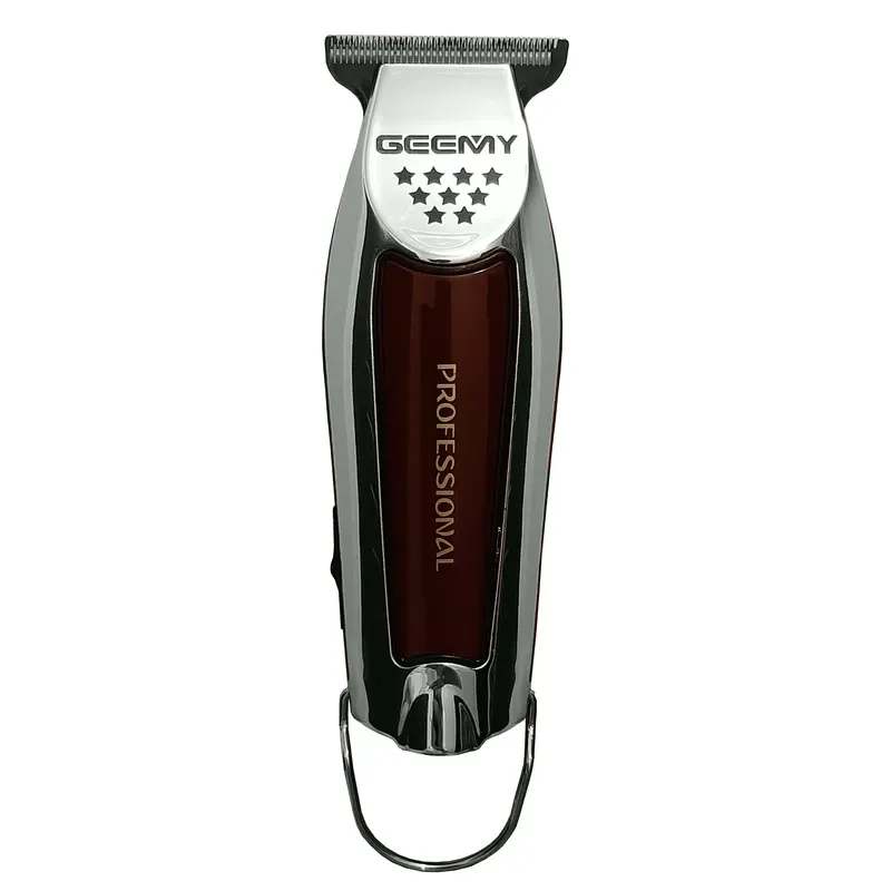 ماشین اصلاح موی سر و صورت جیمی مدل GM 855 با تیغه استیل ضد زنگ، باتری لیتیوم یون، دو سرعت موتور قابل تنظیم، منبع تغذیه برق و باتری قابل شارژ، همراه با 3 عدد شانه متحرک و طراحی ارگونومیک