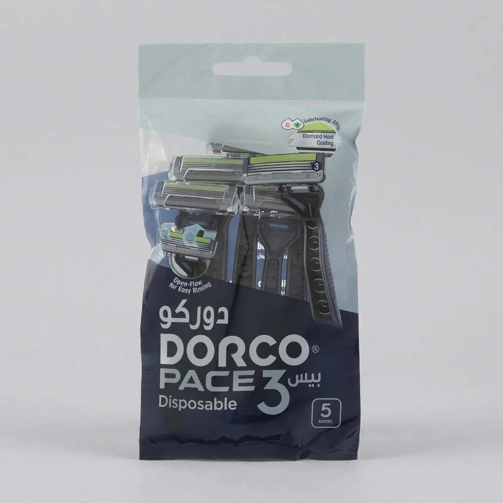 خودتراش دورکو مدل Pace 3 Disposable تحت لیسانس بسته 5 عددی