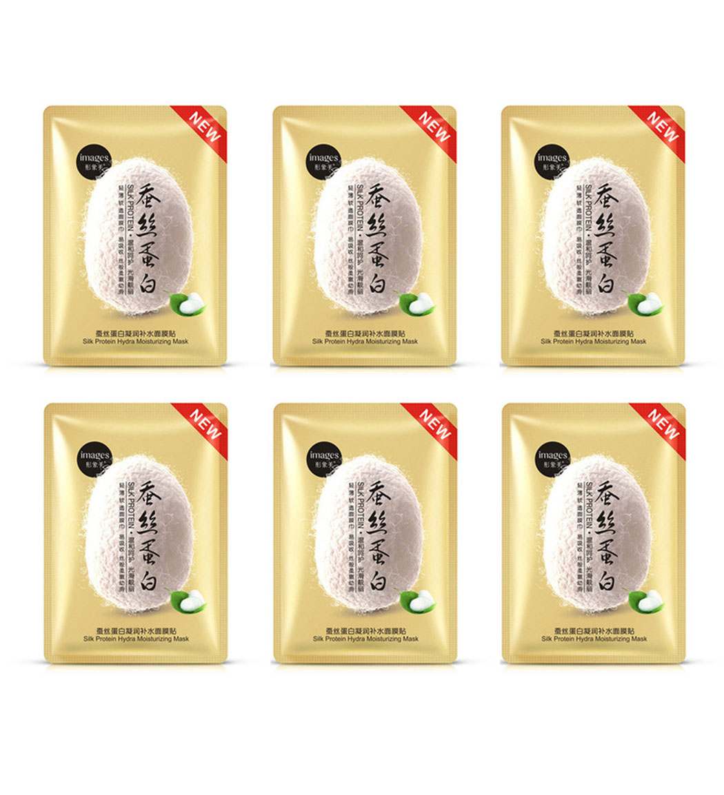 ماسک صورت مدل ابریشم طلایی مجموعه 6 عددی