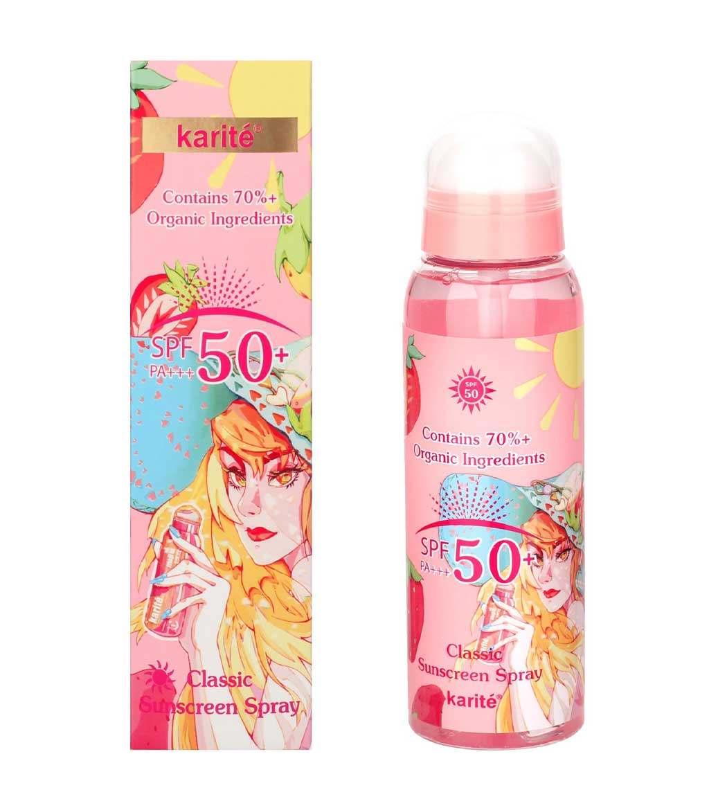 اسپری ضد آفتاب حاوی عصاره توت فرنگی SPF50