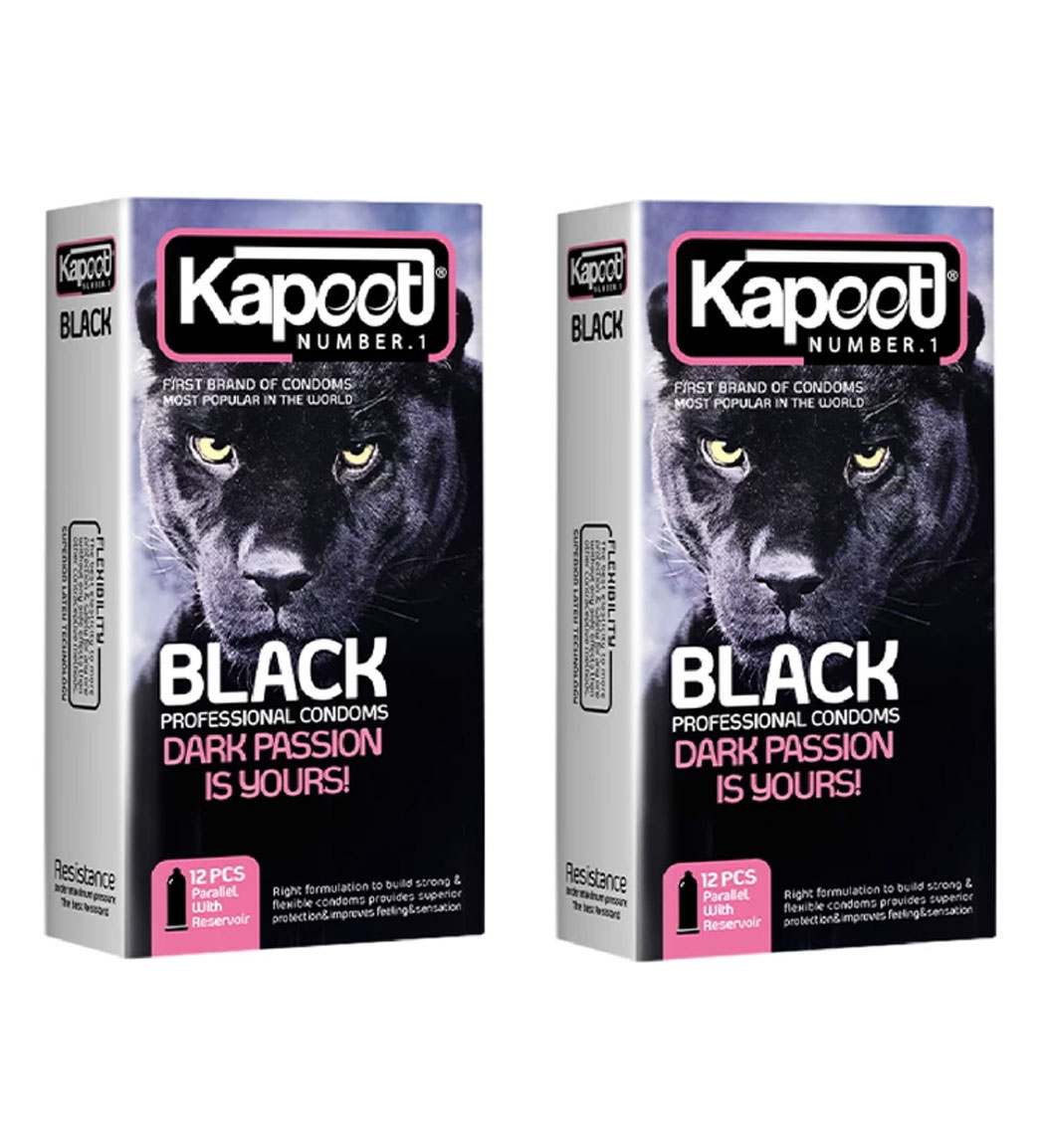 پک کاندوم 2 عددی Black ultra safe