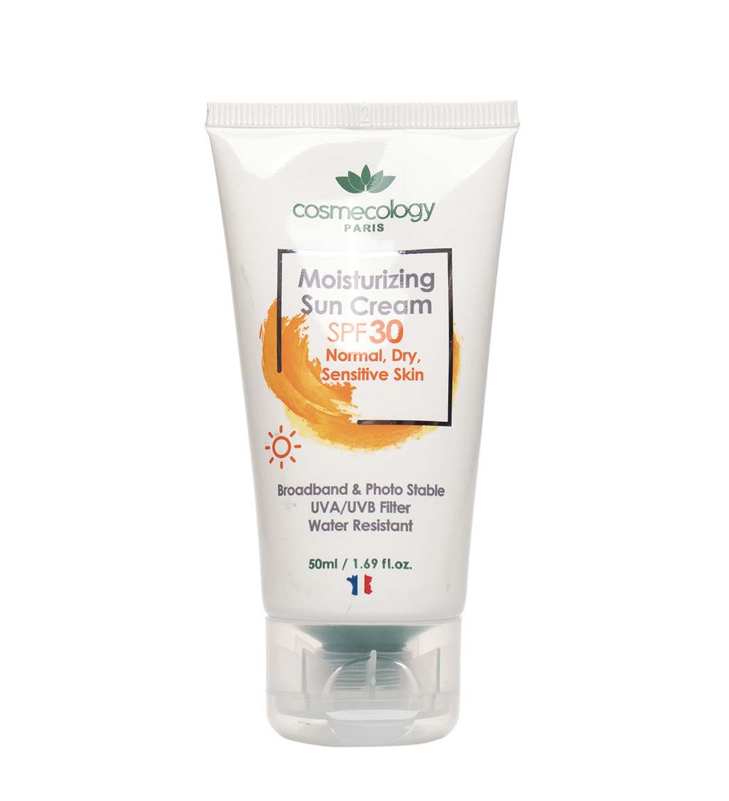 کرم ضد آفتاب مرطوب کننده مناسب پوست خشک معمولی و حساس دارای spf 30 حجم 50 میل