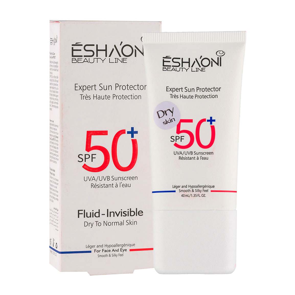 ضد آفتاب فلوئیدی بی رنگ با SPF 50 مناسب پوست خشک تا نرمال حجم 40 میلی لیتر