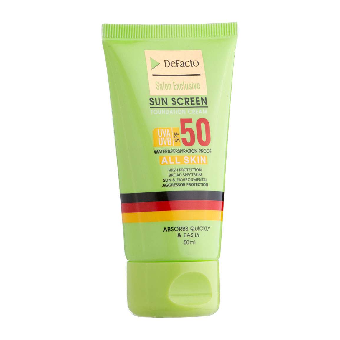 ضد آفتاب رنگی با SPF50 مناسب انواع پوست حجم 50 میلی لیتر
