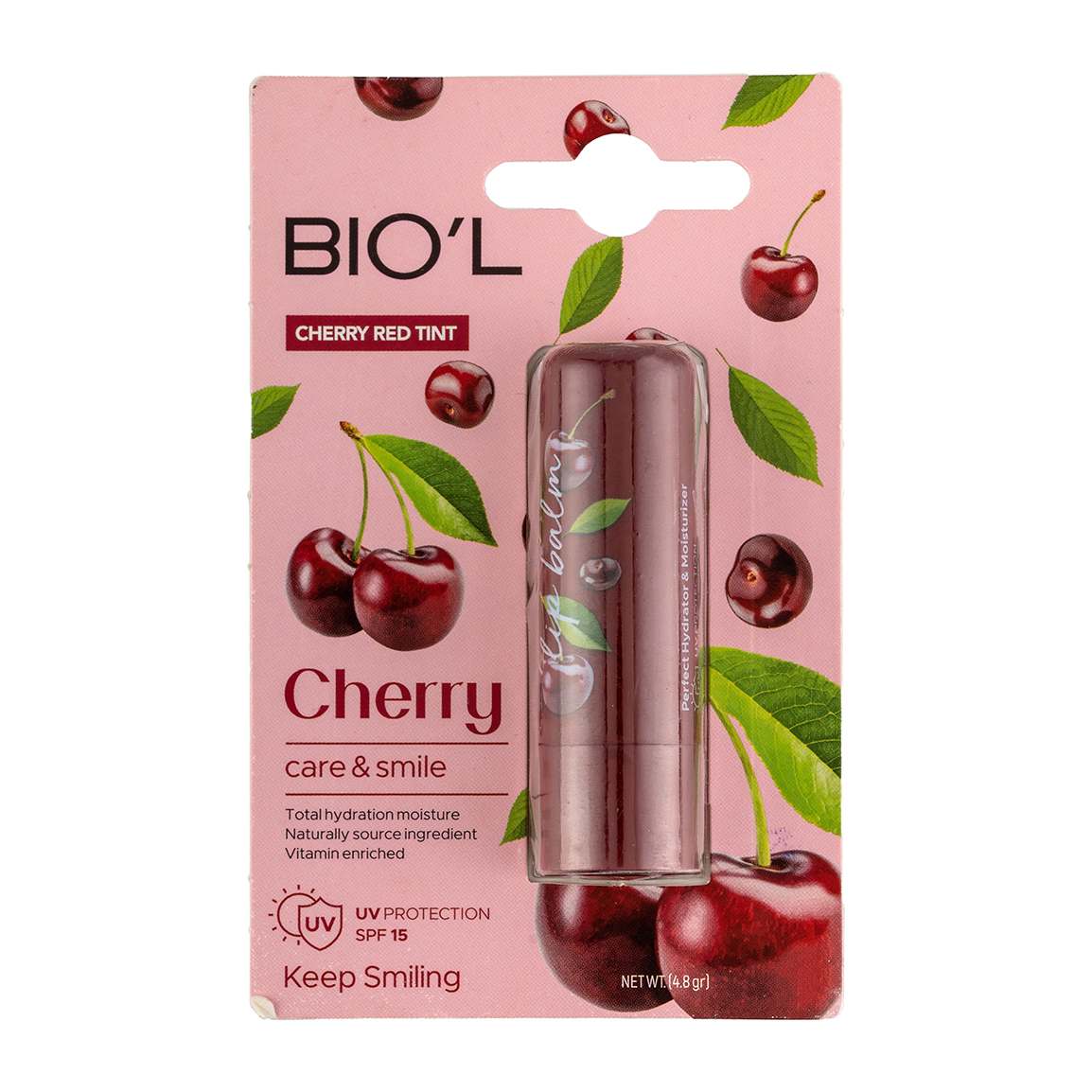 بالم لب رنگی مدل Cherry با SPF15 وزن 4.8 گرم