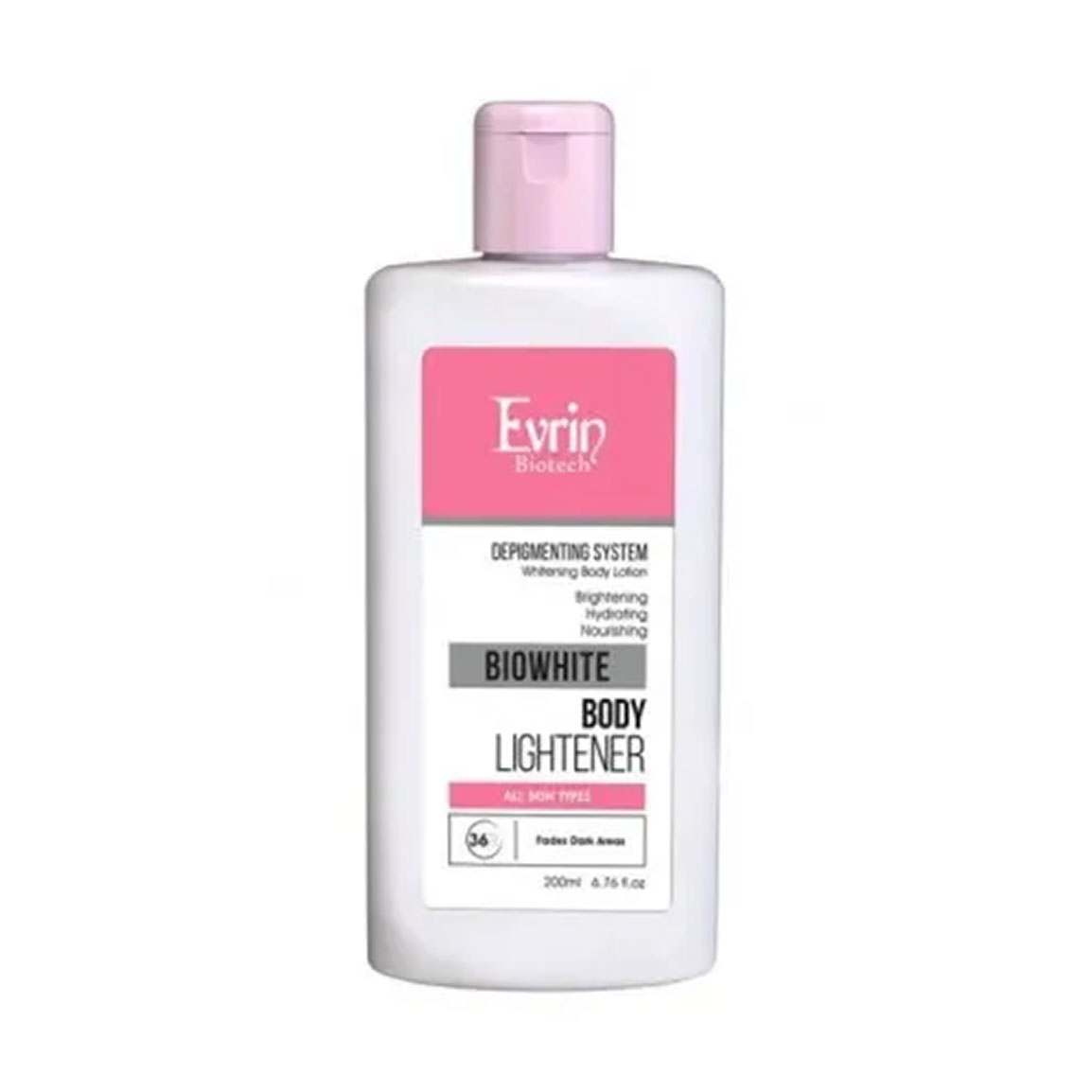 لوسیون روشن کننده بدن مدل Biowhite مناسب انواع پوست حجم 200 میلی لیتر