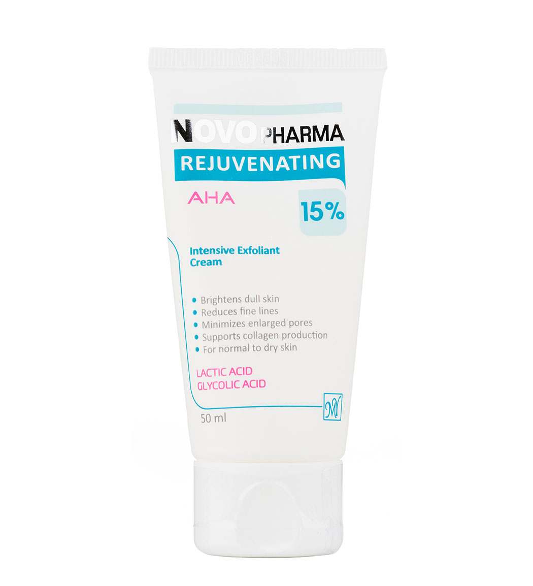 کرم جوان کننده AHA 15% نووفارما حجم 50میل