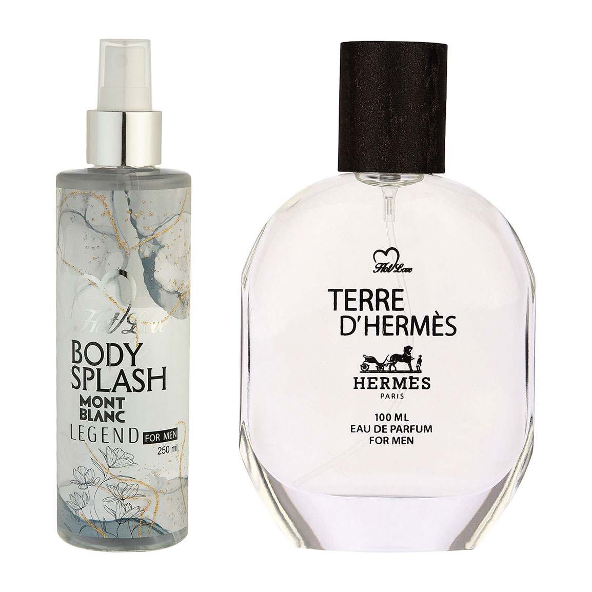 پک هدیه روز مرد 2 عددی شامل بادی اسپلش مدل Mont Blanc Legend و ادوپرفیوم مدل Terre D Hermes