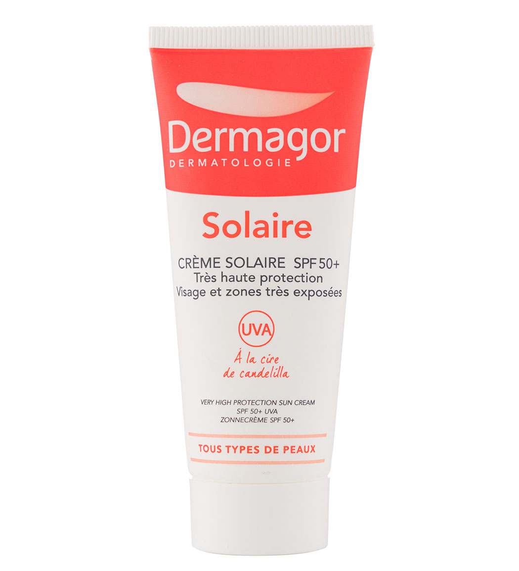 کرم ضد آفتاب بی رنگ دارای spf 50 مناسب پوست نرمال تا خشک حجم 40 میل