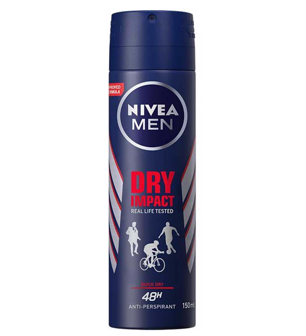 اسپری ضد تعریق مردانه مدل Dry Impact Real Life Tested حجم 150میل