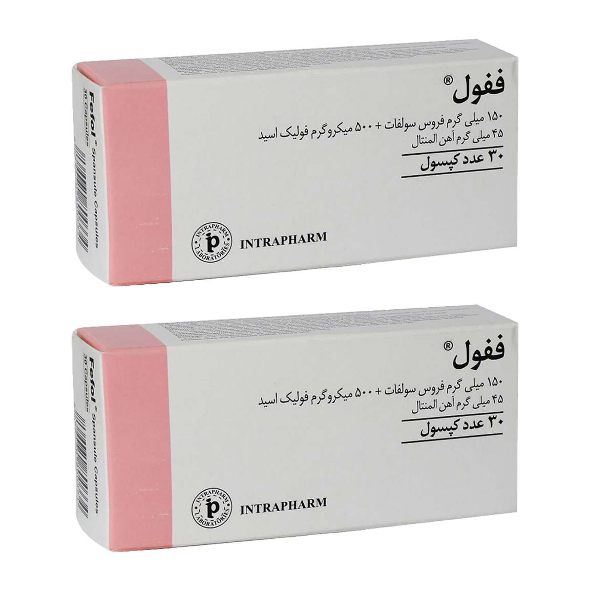 پک 2 عددی کپسول Fefol بسته 30 عددی