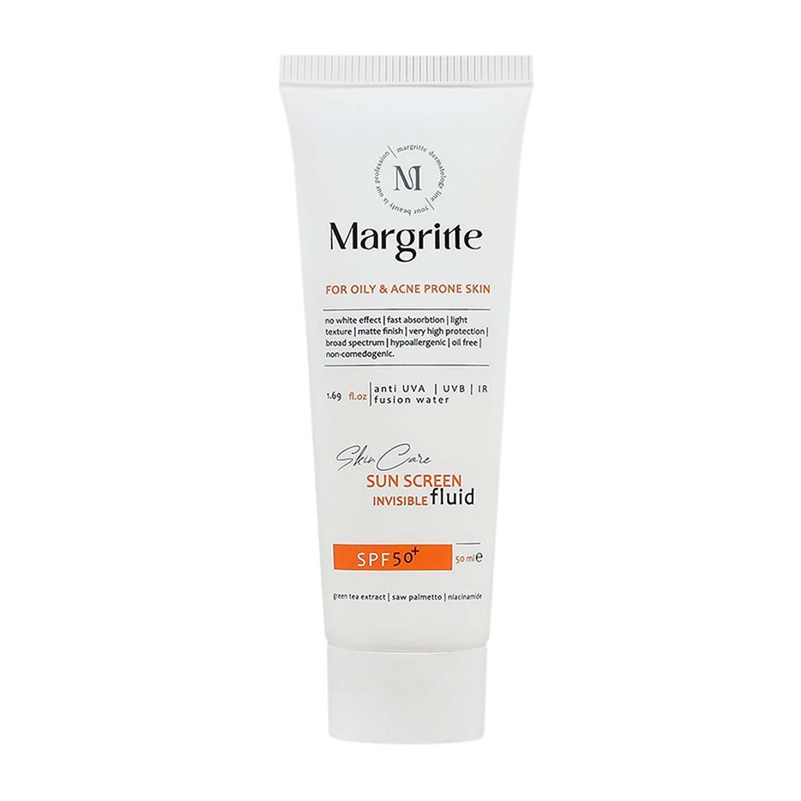 فلوئید ضد آفتاب بی رنگ با SPF50 مناسب پوست چرب و مستعد آکنه حجم 50 میلی لیتر