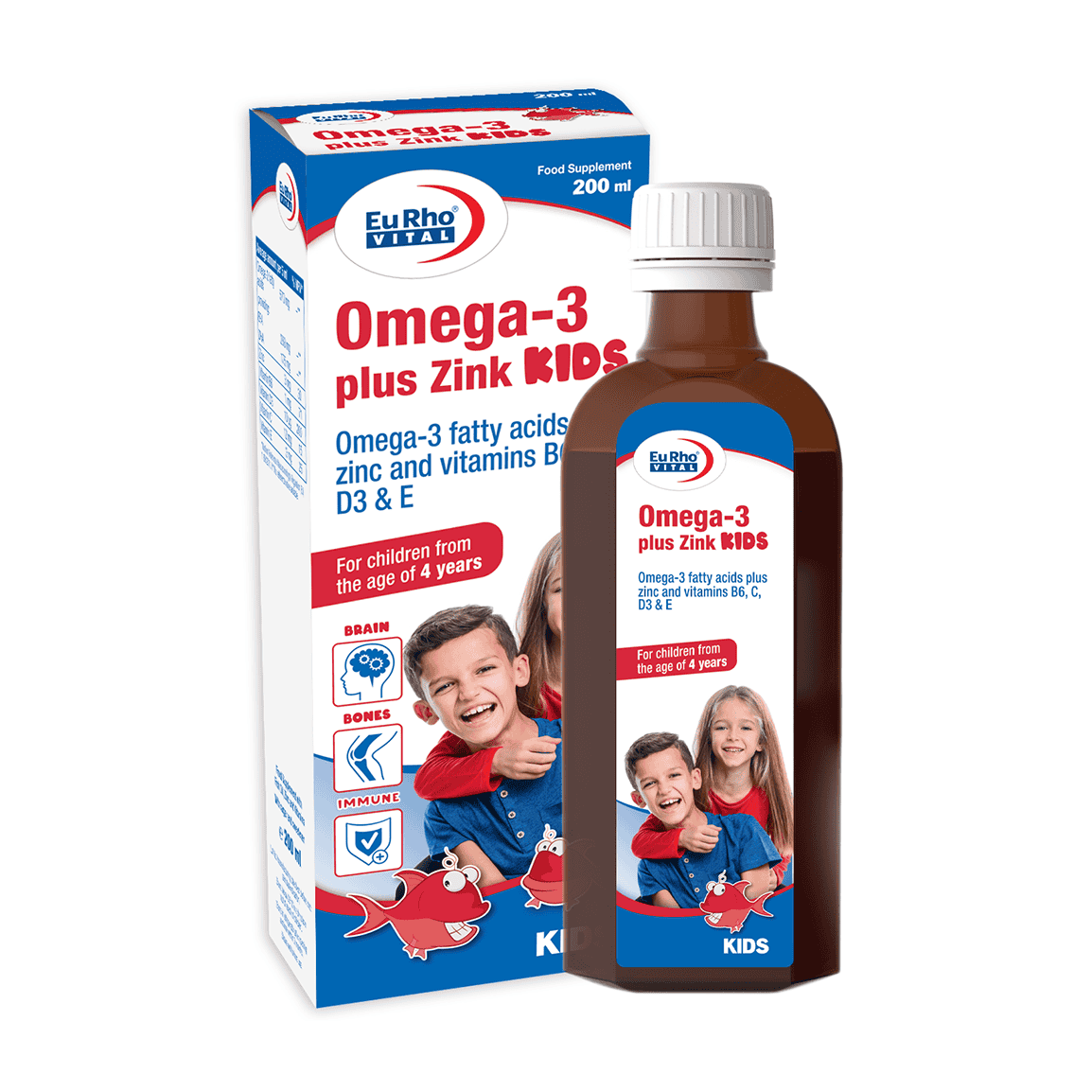 شربت Omega 3 Plus Zink با طعم لیمو حجم 200 میلی لیتر