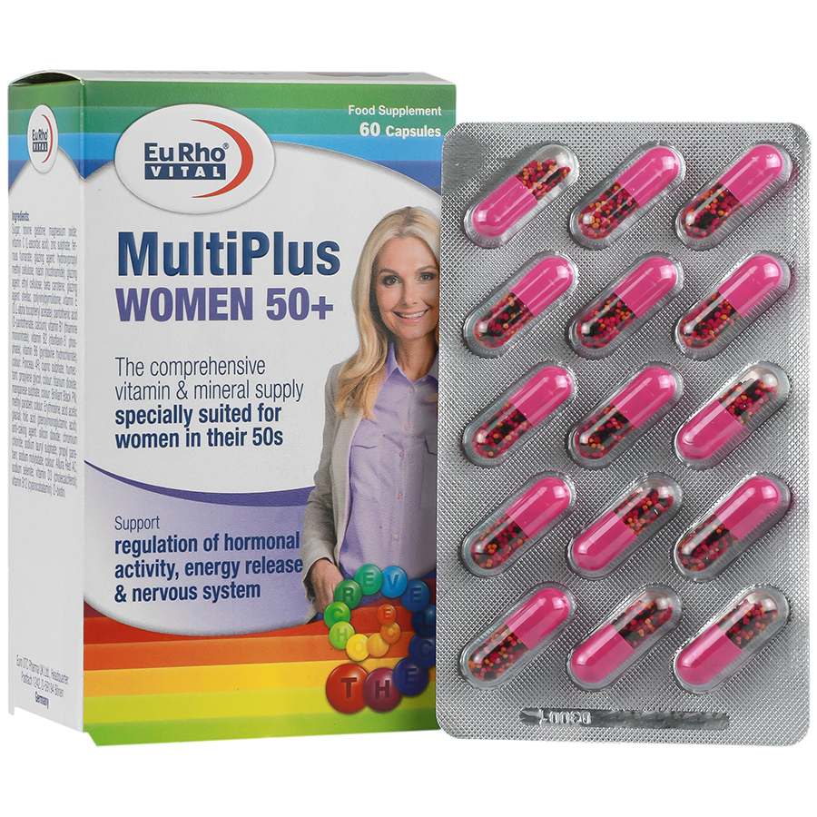 کپسول مولتی ویتامین مدل Multiplus مناسب بانوان بالای 50 سال بسته 60 عددی
