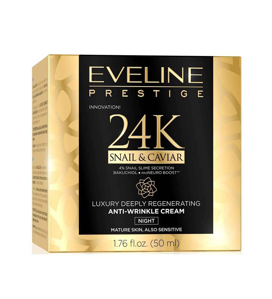 کرم ضد چروک شب خاویار و حلزون 24K حجم 50میل