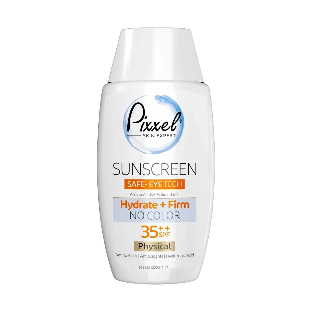 کرم ضد آفتاب دور چشم و صورت پیکسل مدل فیزیکال بی رنگ SPF35