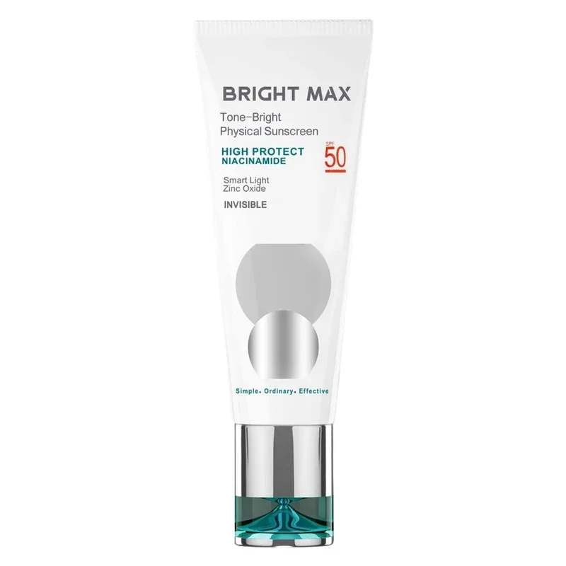 کرم ضد آفتاب بدون رنگ برایت مکس SPF 50 مدل PHY ‌مناسب انواع پوست حجم 40 میلی‌لیتر