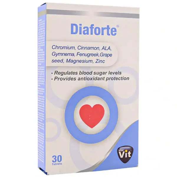 قرص دیافورت استارویت 30 عدد (کمک به کاهش سطح قند خون) استار ویت