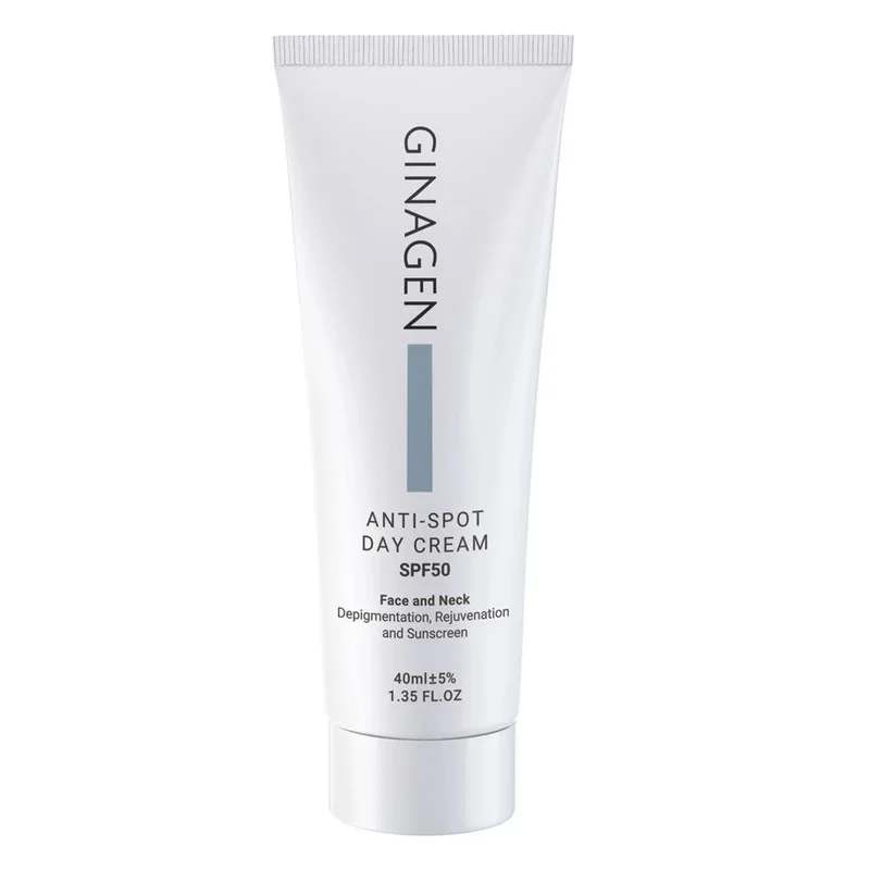 کرم ضد آفتاب بدون رنگ ژیناژن SPF 50 مدل Anti Spot ‌مناسب انواع پوست حجم 40 میلی‌لیتر