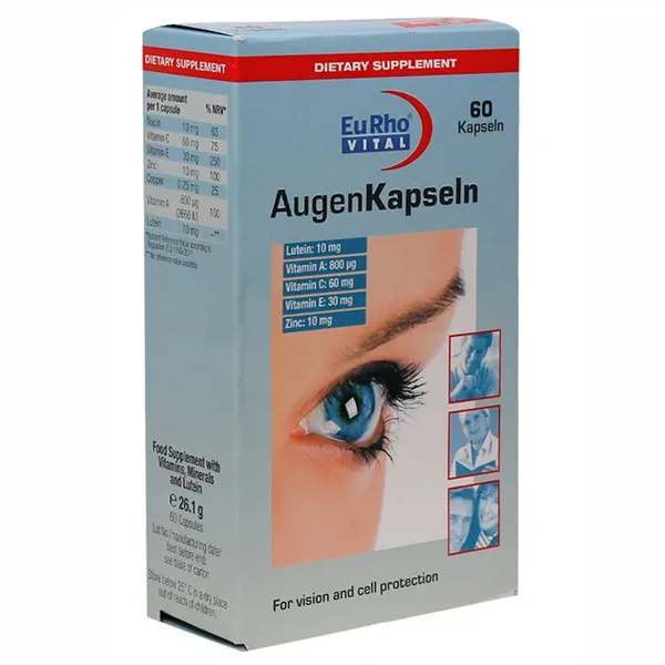 کپسول چشم اوژن یوروویتال بسته 60 عددی (کمک به سلامت سیستم بینایی)