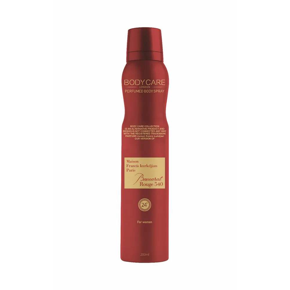 اسپری خوشبو کننده بدن زنانه باکارات رژ BODY CARE بادی کر