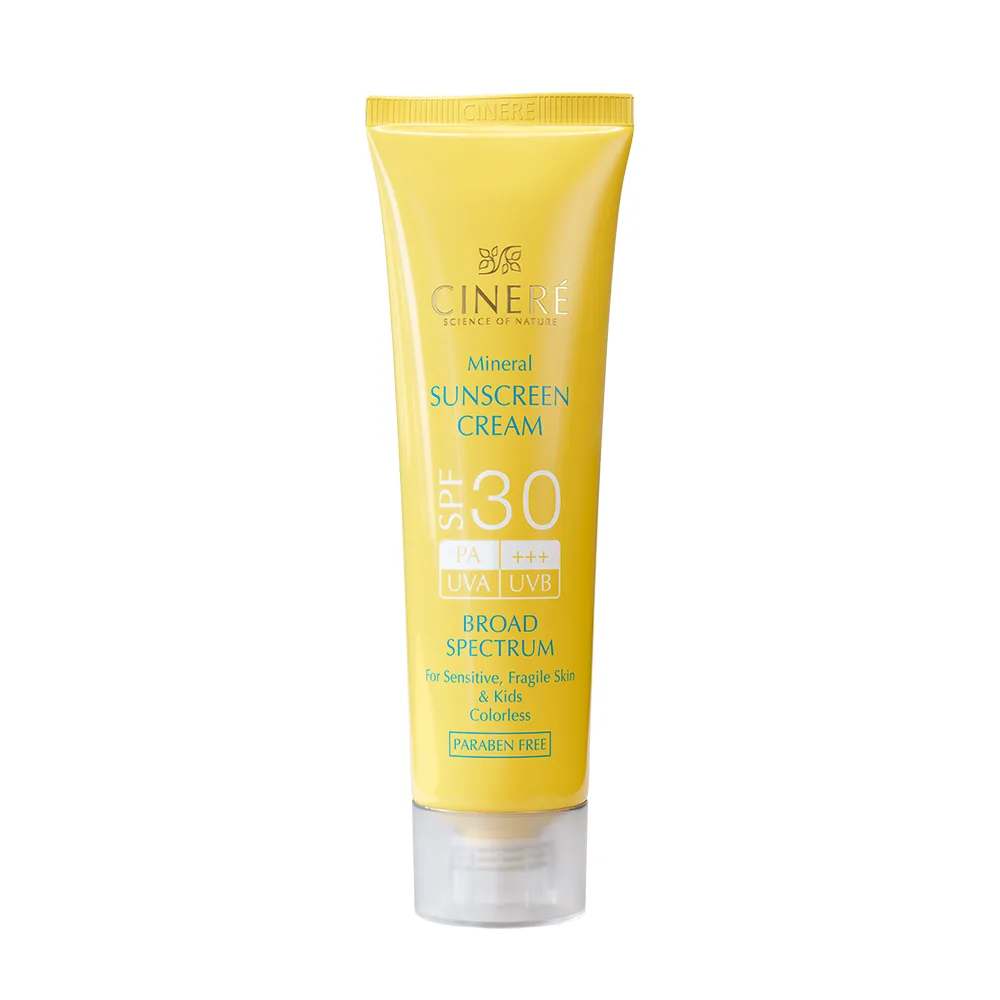 کرم ضد آفتاب بدون رنگ SPF30 – مناسب پوست های نازک، حساس و کودکان سینره