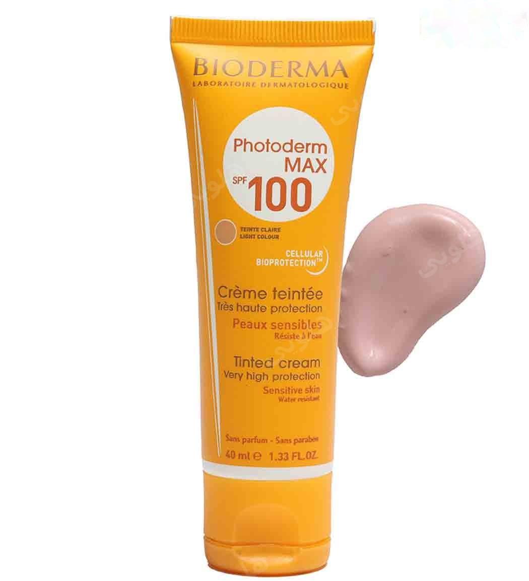 کرم ضد آفتاب رنگی پوست خشک و نرمال مدل فتودرم مکس Spf100  40 حجم 50 میل بایودرما