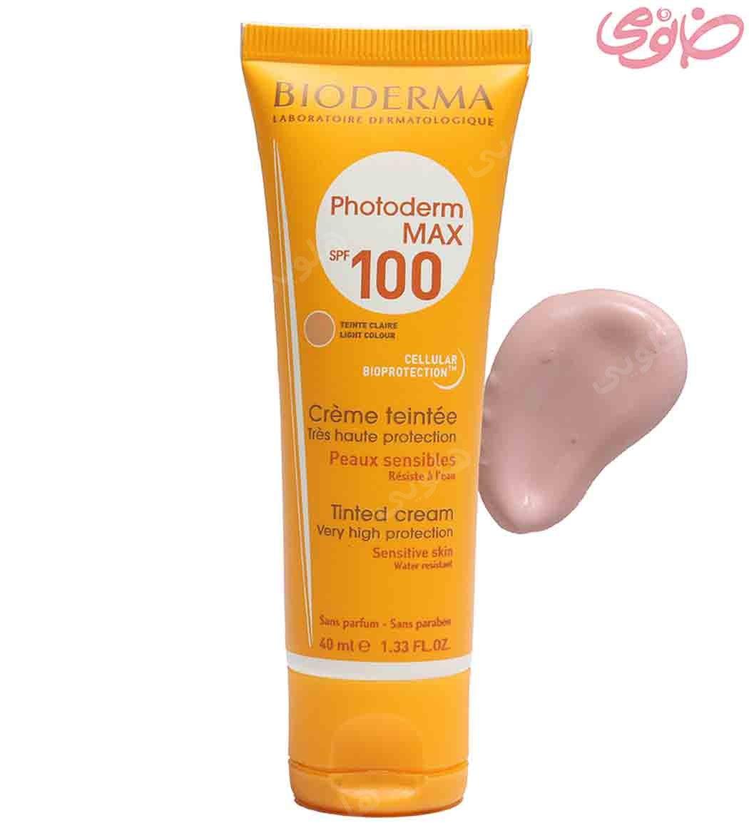 کرم ضد آفتاب رنگی پوست خشک و نرمال مدل فتودرم مکس Spf100  40 حجم 50 میل