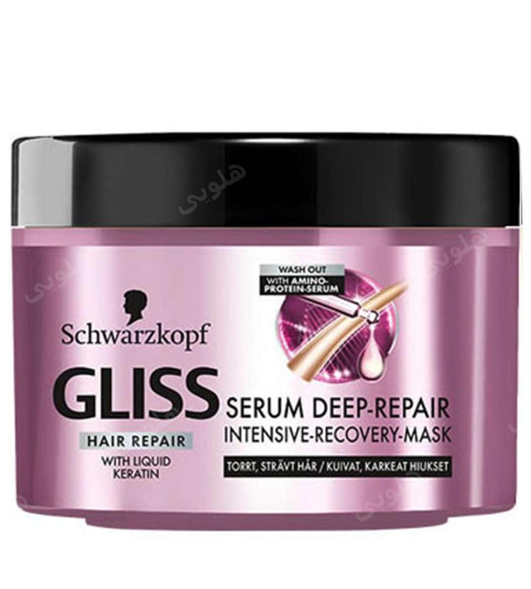 ماسک مو مدل Gliss ترمیم کننده عمیق موهای آسیب دیده و زبر حجم 200 میلی لیتر