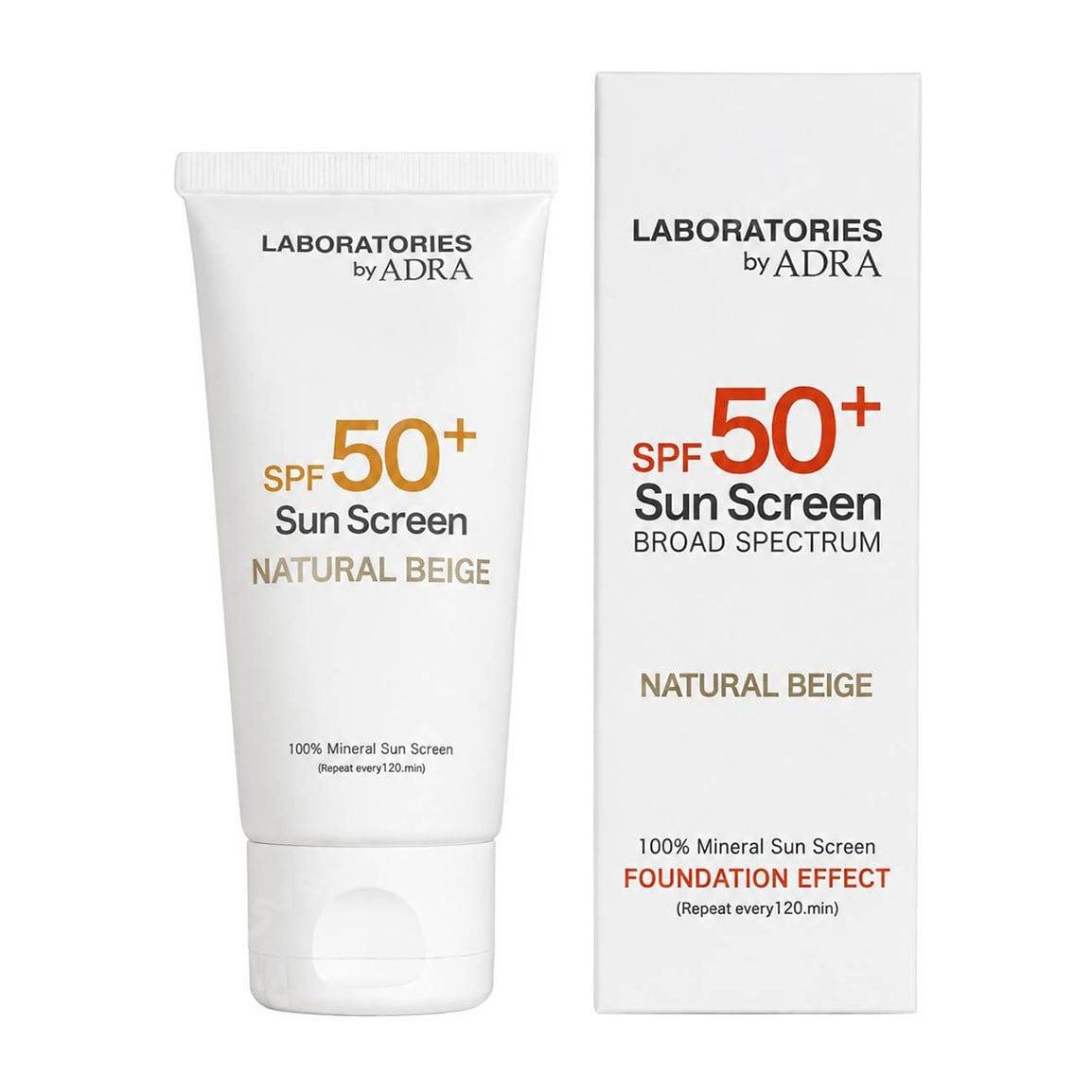 کرم ضد آفتاب پودری بژ طبیعی دارای spf50 حجم 65 میل آدرا — تصویر ۴