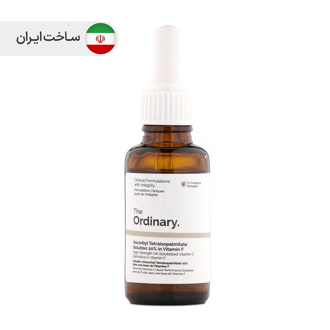 سرم آسکوربیل تترا ایزوپالمیتات 20 درصد در ویتامین F حجم 30میل د اوردینری — تصویر ۱